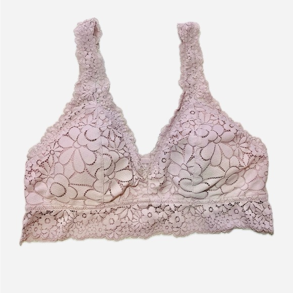 Luvlette Pink Lace Stretch Bra Large, Bralette Convertible - Picture 2 of 11